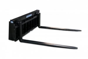Blue Diamond Attachments - Wide Frame Heavy Duty Pallet Fork - 1 3/4" X 72", w/ Backrest