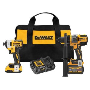 DeWalt 20V MAX* Brushless Cordless Hammer Drill/Driver with FLEXVOLT ADVANTAGE™ and 3-Speed Impact Driver Combo Kit