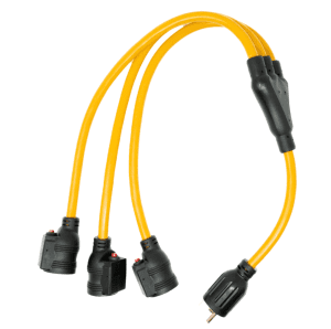 Firman 3' Heavy Duty TT-30P to (3) 5-20R Short Power Cord - 1115