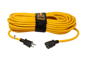 Firman 50' Medium Duty 5-15P to 5-15R Generator Utility Power Cord with Storage Strap - 2010