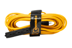 Firman 25' Medium Duty 5-15P to (3) 5-15R Generator Utility Power Cord with Storage Strap - 2015